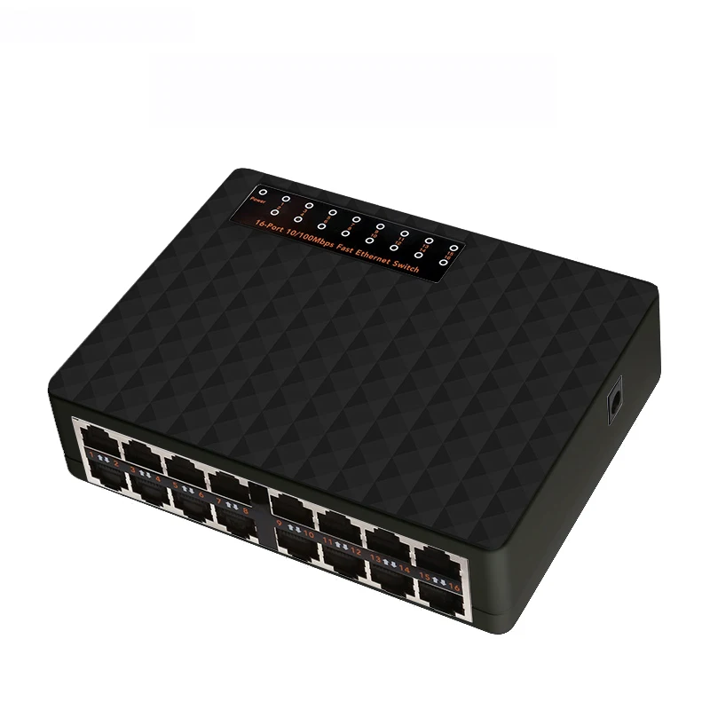 16 Port 10/100Mbps Network Switch Fast Ethernet Smart Switcher High Performance RJ45 Hub Internet Splitter