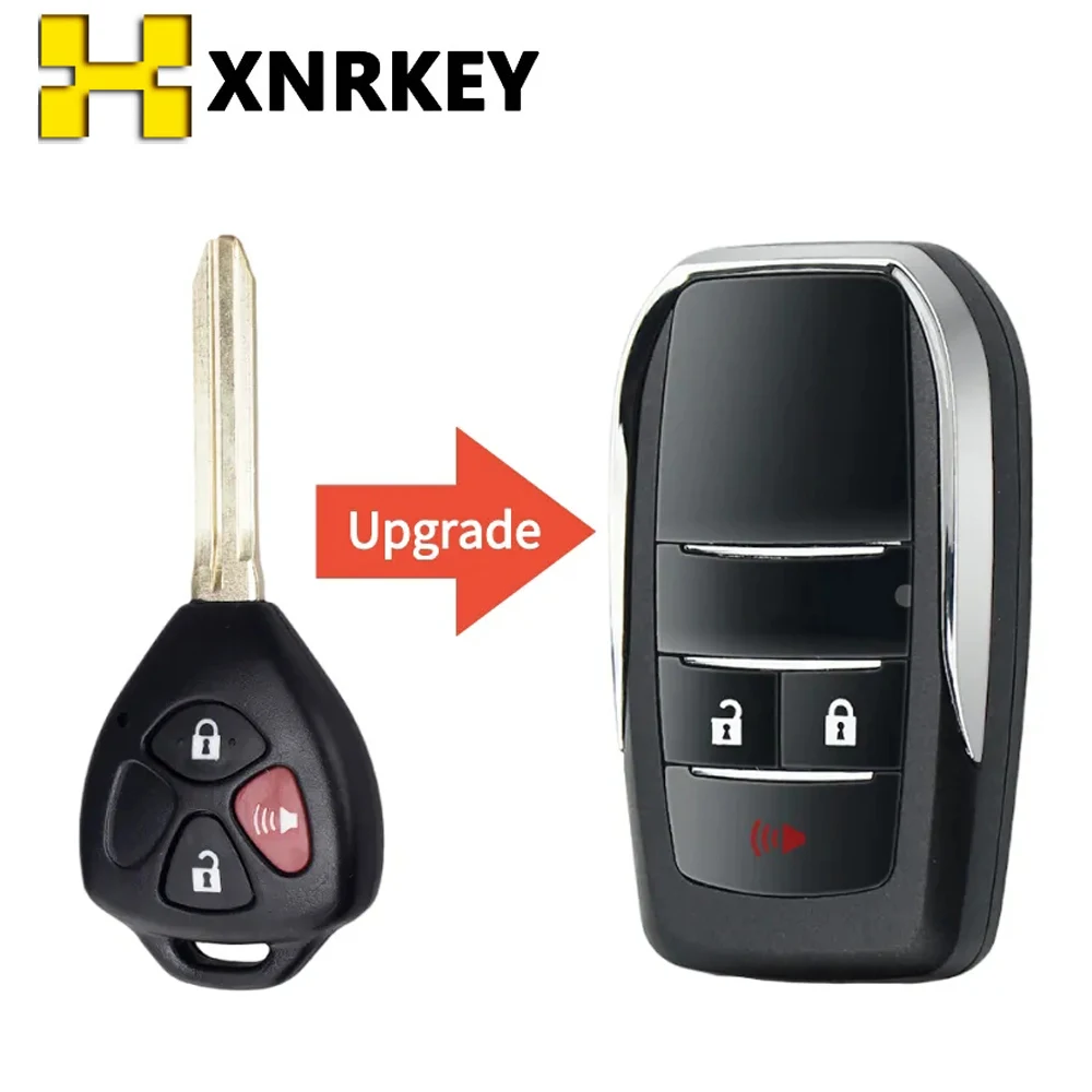 

XNRKEY New Upgrade 2/3/4 Buttons Filp Folding Remote Car Key Shell Case For Toyota Corolla RAV4 Camry Avlon Scion Key Modified
