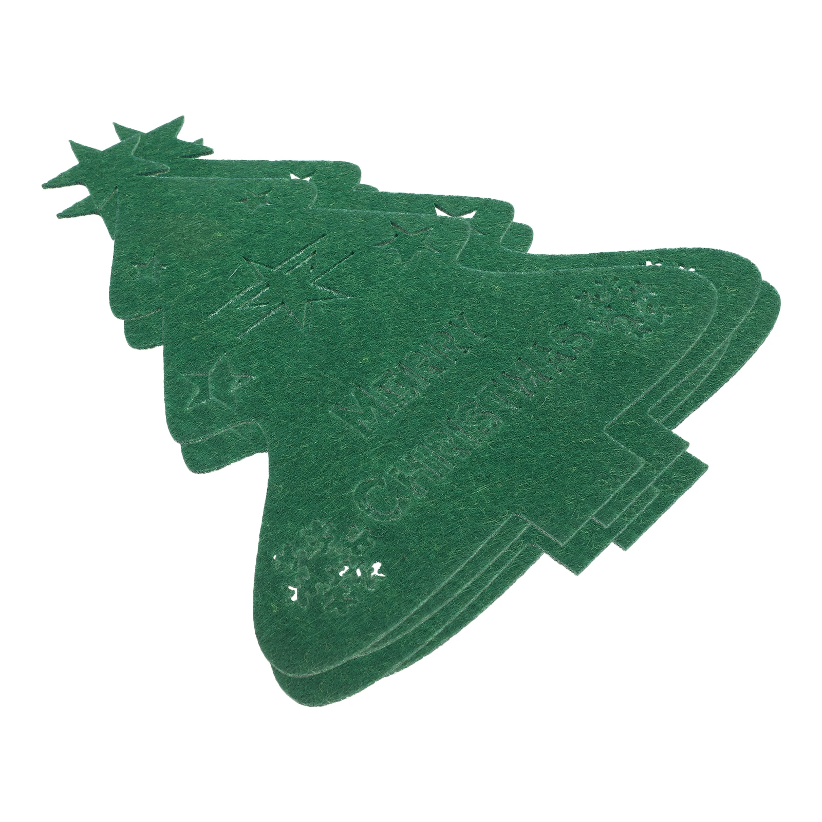 

4Pcs Xmas Tree Cutlery Holder Felt Surface Christmas Silverware Sleeve Fork Cutter Holder Festive Table Decor Fork Cutter