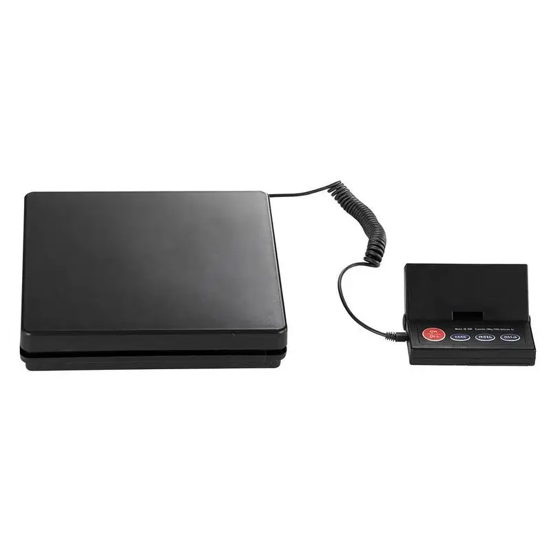 Balance de plateforme 10g-50kg, balance à colis précision 2g, balance numérique kg/lbs/lbs:oz/g, balance de comptage 250x250x43mm, boîtier ABS, fonctions tare/retention, alimentation AC/DC, balance industrielle, balance pour colis