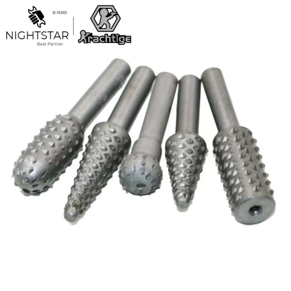 Krachtige Peças Rasp Rotativo Hss Cabeça de Moagem Ferramenta Elétrica Carpintaria Cortador Brocas Rotativo Arquivos Artesanato Shank 4
