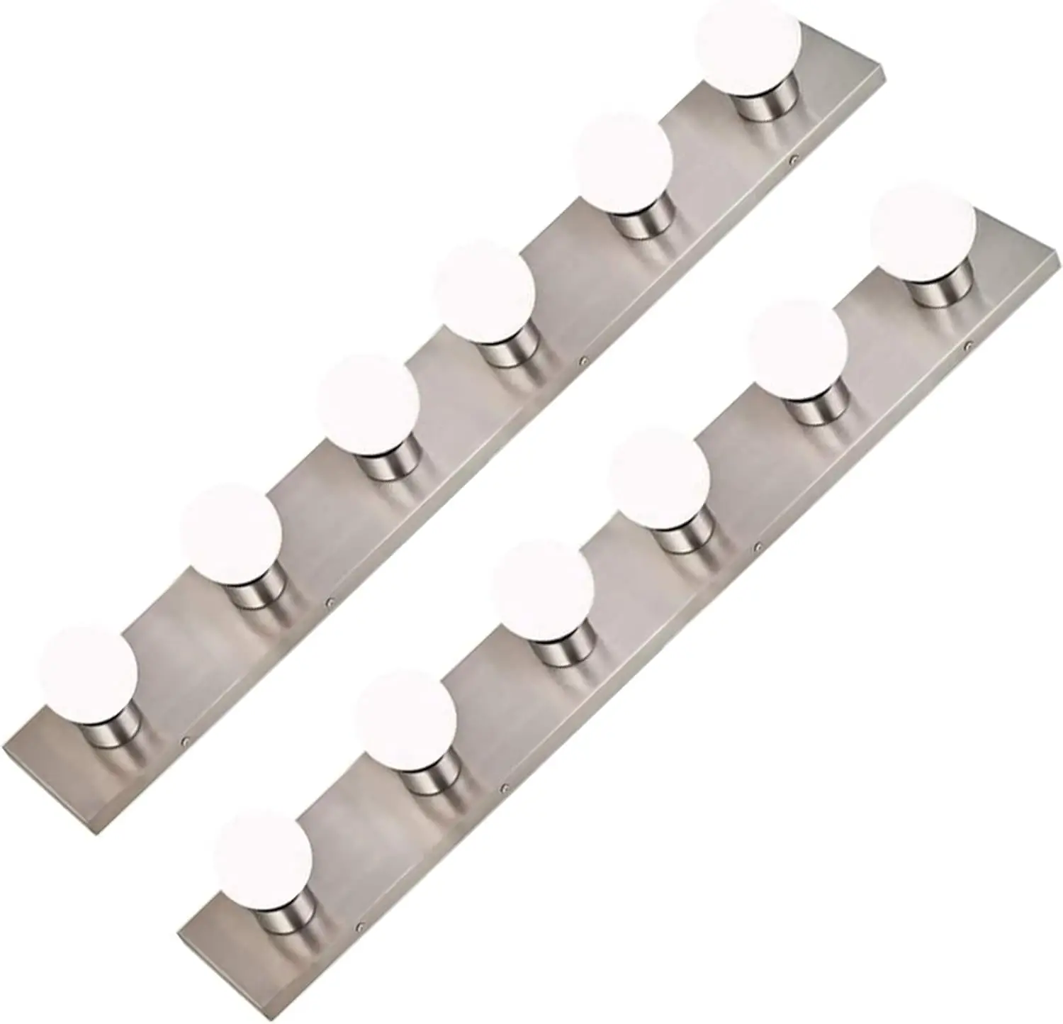 

Lighting Six Light Vanity St - Style Mirror Fixture With Brushed Nickel Plates – Salon-Grade Accessories For Bedroom, Bathroom,