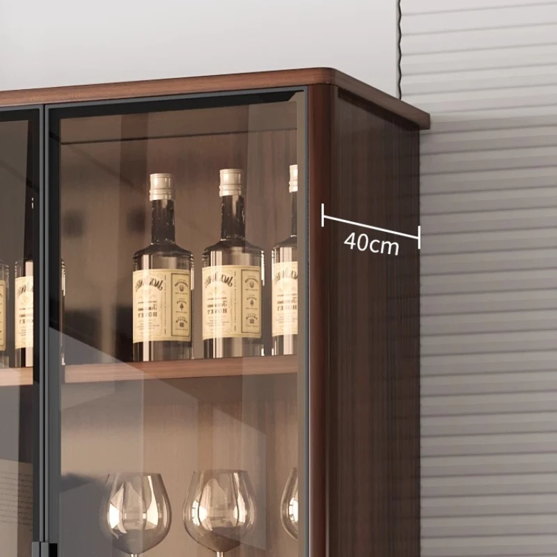 بار ركن الأثاث عرض وحدة بار داخلي للمنزل النبيذ عرض خزانة الزجاج المبردة قبو النبيذ كوكتيل الملحقات #4