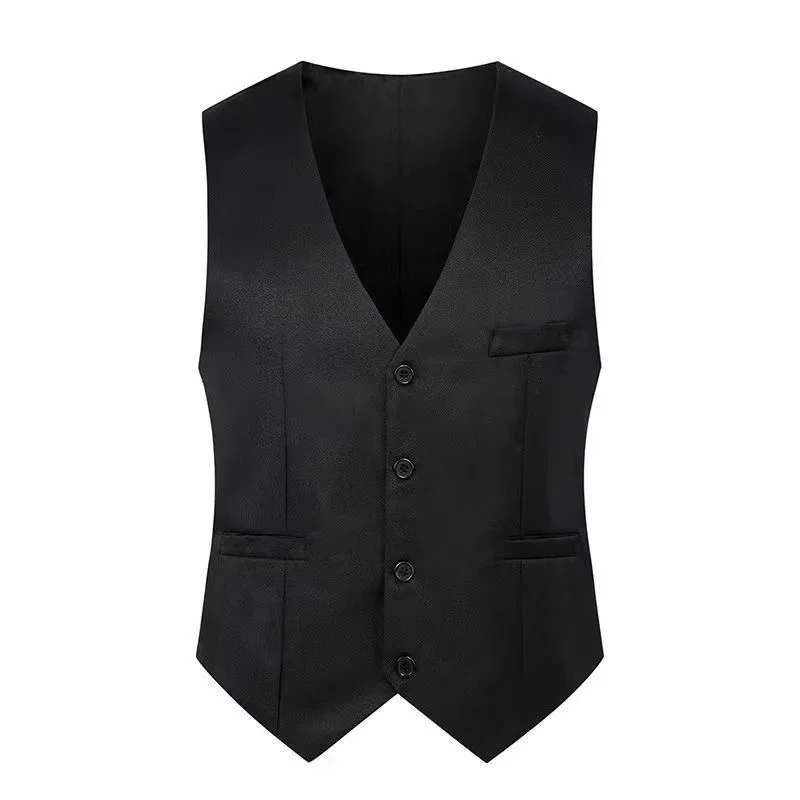 Z258 Chaleco de traje formal negro, vestido de padrino profesional