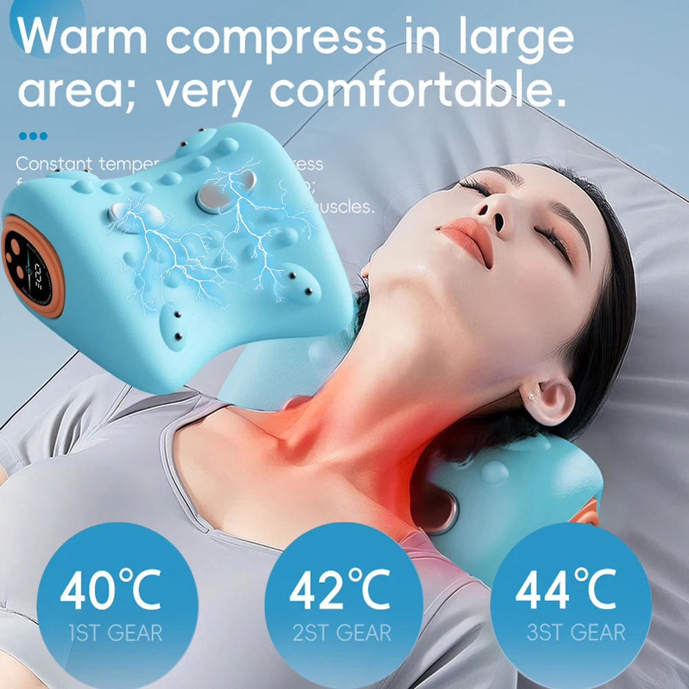 

Cervical Spine Massager Hot Compress Neck Multifunctional Household Traction Electric Massage Pillow Shoulder Spine Correction