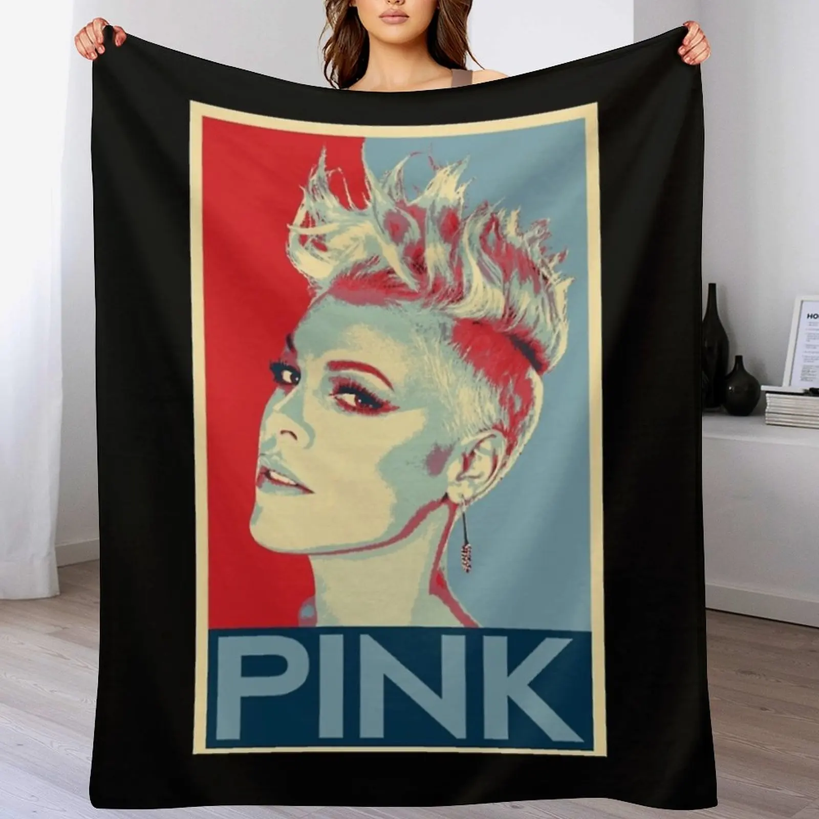 Best Seller Pink Beautiful Trauma Merchandise Throw Blanket Plaid on the sofa Plaid Decorative Beds Blankets