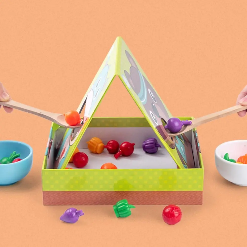 Simulazione di alimentazione alimentare Gioco di ruolo Simulazione Finta set di cibo Cucchiaio Educazione precoce Giocattolo per l'alimentazione in legno Regalo per bambini