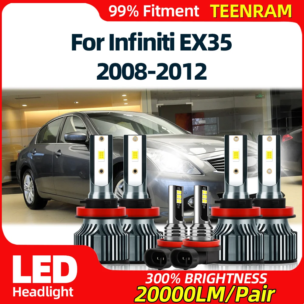 

LED Headlight Bulbs 60000LM Canbus Car Lights 6000K White Turbo Fog Lamps 12V For Infiniti EX35 2008 2009 2010 2011 2012