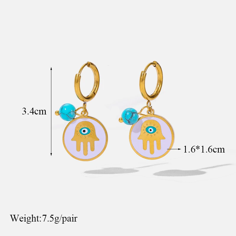 EILIECK 316L Edelstahl Blauer Zirkon Kristall Charm Halskette Ohrringe Armband Für Frauen Goldfarben Schmucksets Accessoires – Detail 19