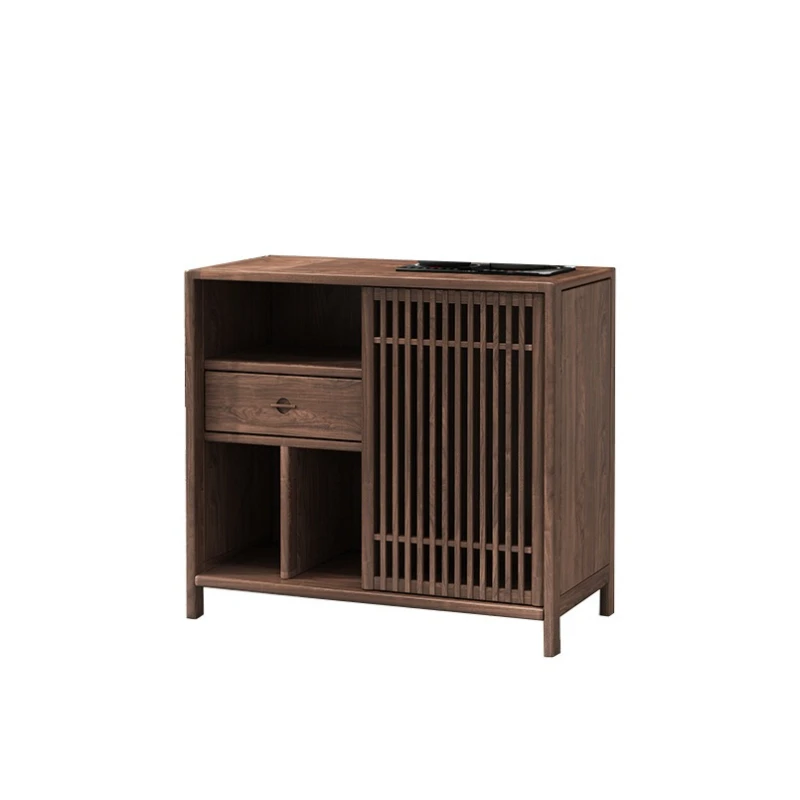 

Solid wood tea cabinet tea table tea side cabinet household mobile living room small boiling water cabinet