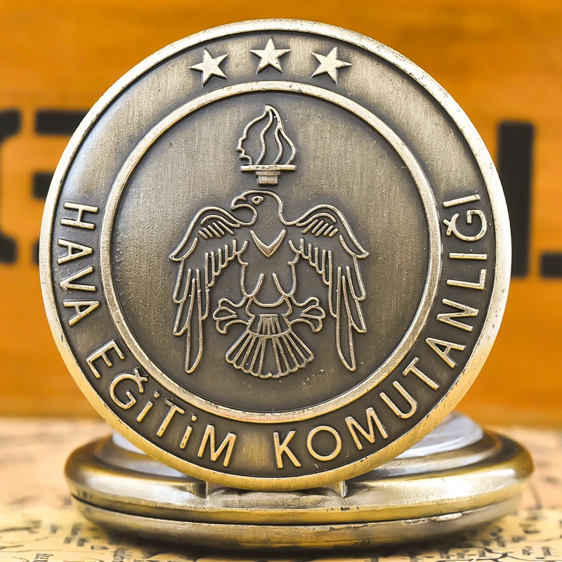 Винтажные бронзовые стимпанк Орел, резные кварцевые карманные часы, ожерелье, кулон, цепочка для часов, мужская и женская цепочка, подарок