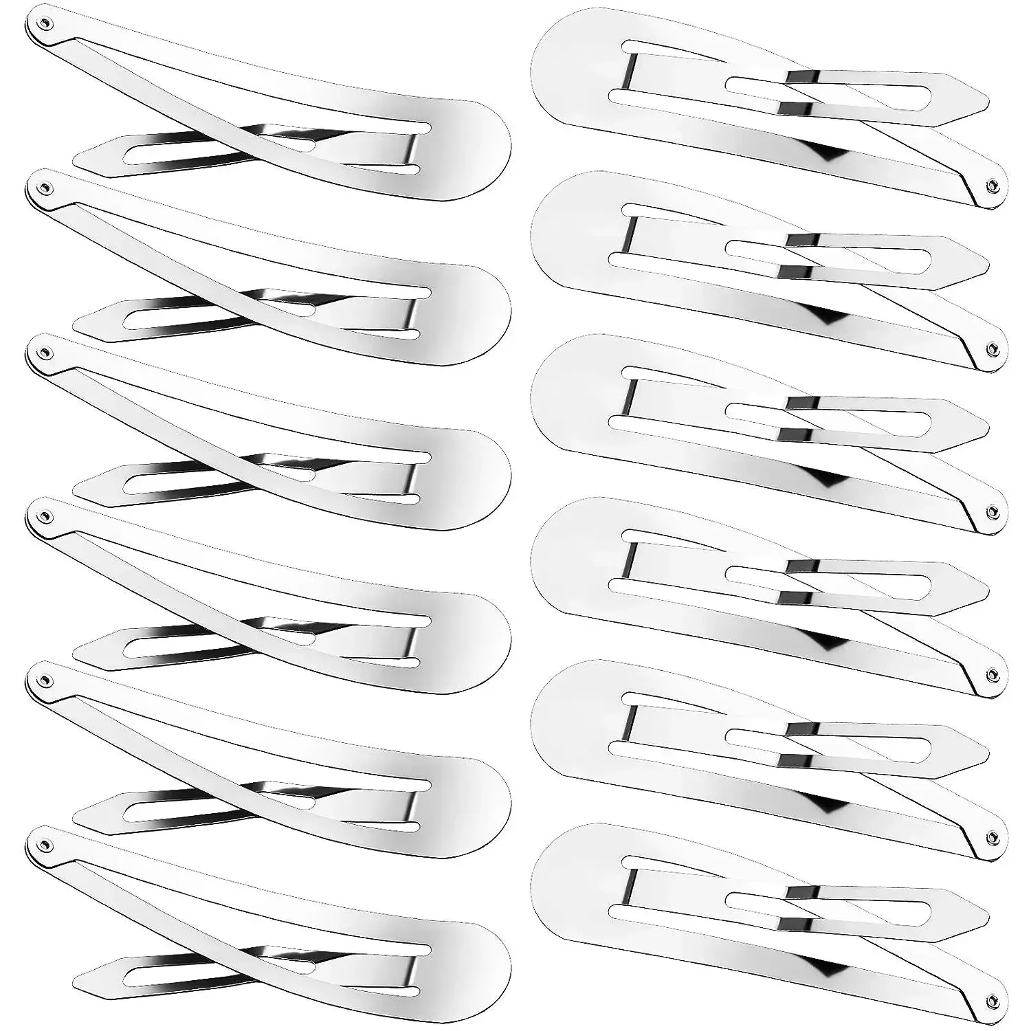 40/80PCS Y2K Silver Star Hair Clips Women Girls Metal Droplet Hairpins Barrettes Hair Clip Girls Korean Hairpin Hair Accessories