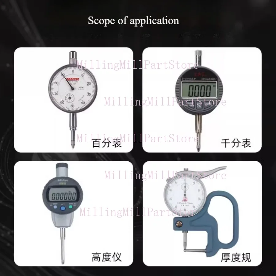 M2.5 M3 M4 Резьбовая контактная точка для циферблатного индикатора Стандартный глубиномер Детали роликового наконечника Зонд Измерительные детали Точечный ролик