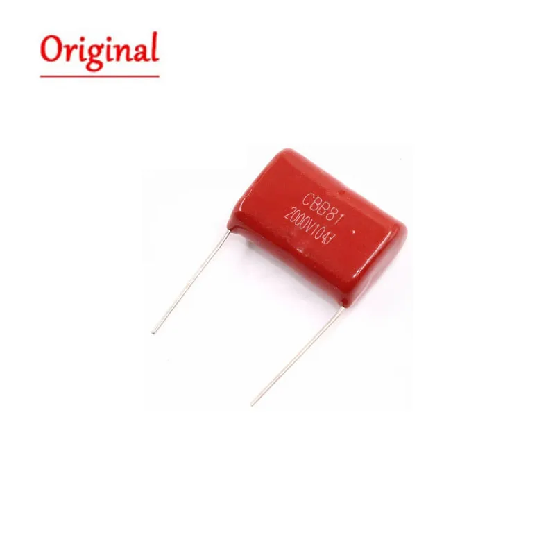 5pcs/lot 0.1uF 2000V 2KV CBB CBB81 104 100NF 2000V104J Polypropylene film capacitor pitch 25mm CBB81 In Stock