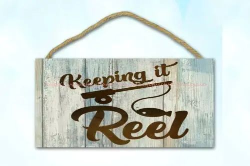 buy wall decor keeping it reel fishing quote sportsman gift poster wood sign