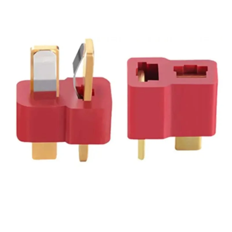 Anew Type Of T-Plug Male And Female Connector With A Bright Red Outer Shell Copper Core Suitable For RC LiPo Battery Spare Parts