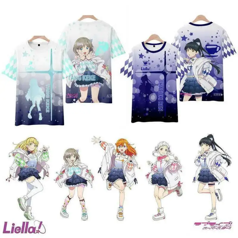 

2026 New LoveLive SuperStar 3d T-shirt Kawaii Anime Men Women T Shirts Tops Casual O-neck Short Sleeve T-shirts Tee Shirt