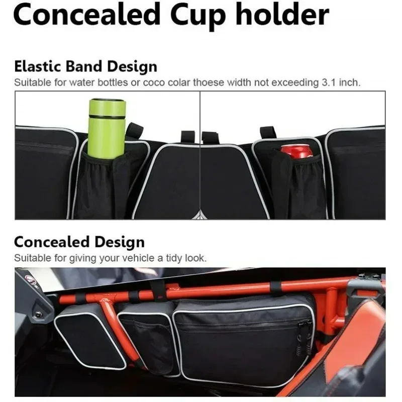 2pcs Fits for Can Am Maverick X3 Turbo R Turbo Vehicle Front Door Side Door Storage Bags Storage Off Road UTV Accessories - view 3