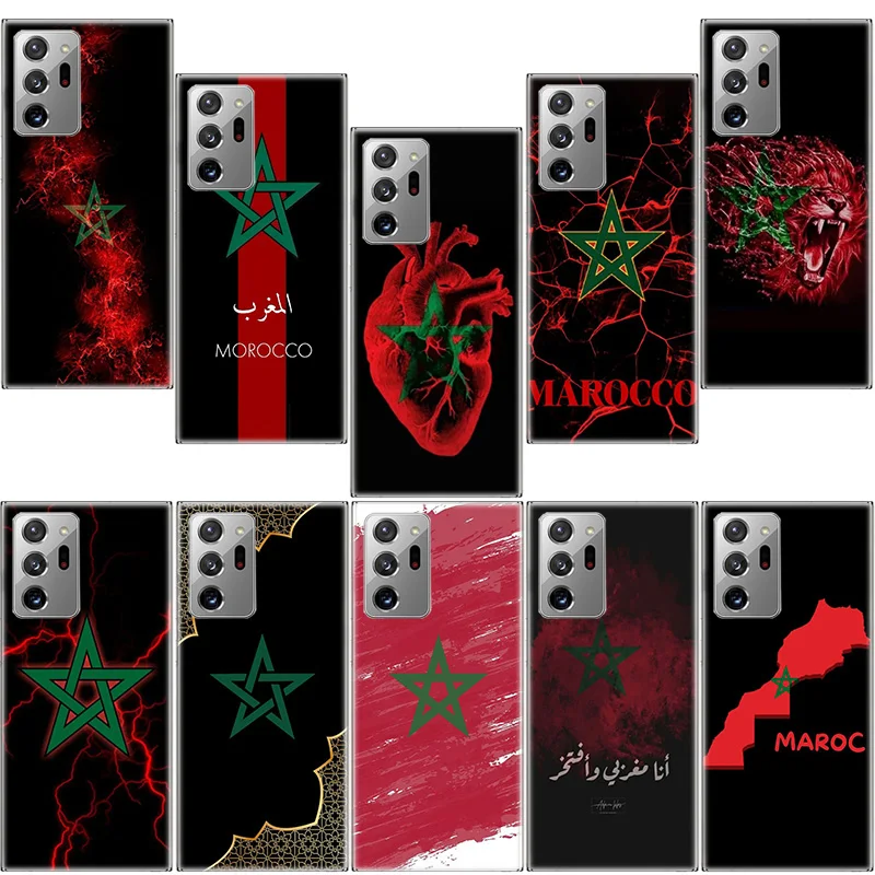 Morocco Flag Soccer Phone Case For Samsung A15 A25 A35 A55 A13 A23 A33 A53 Galaxy A05S A51 A71 A41 A70 A50 A40 A21 A31 A03S A30