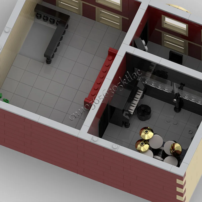 1796 ELEMENTÓW Dom Ulica Streetlie Serenade Record Store MOC Personalizowany Modułowy Zestaw Klocków Edukacyjny DIY Prezent Urodzinowy