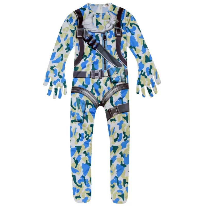 Costume di Halloween per DJ popolare per bambini Costume di Halloween cosplay con maschera Ragazzi Ragazze Tuta Festa di carnevale Corpo di sillabe elettriche