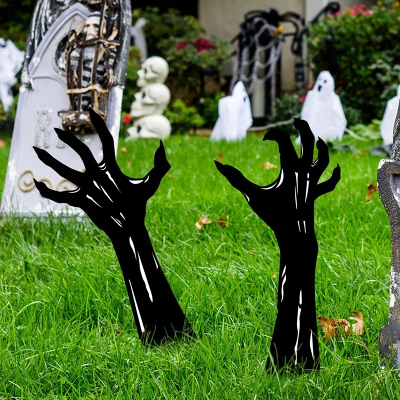 هالوين 2D الرعب شبح اليد ساحة بطاقة الديكور هالوين الديكور في الهواء الطلق هالوين فناء الشعار #4