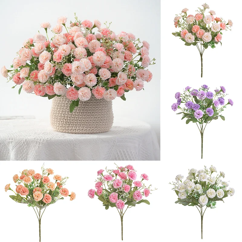 20 Heads Artificial Lilac Rose Flowers Wedding Bouquet Home Interior Ornametns Garden Outdoor Decorations