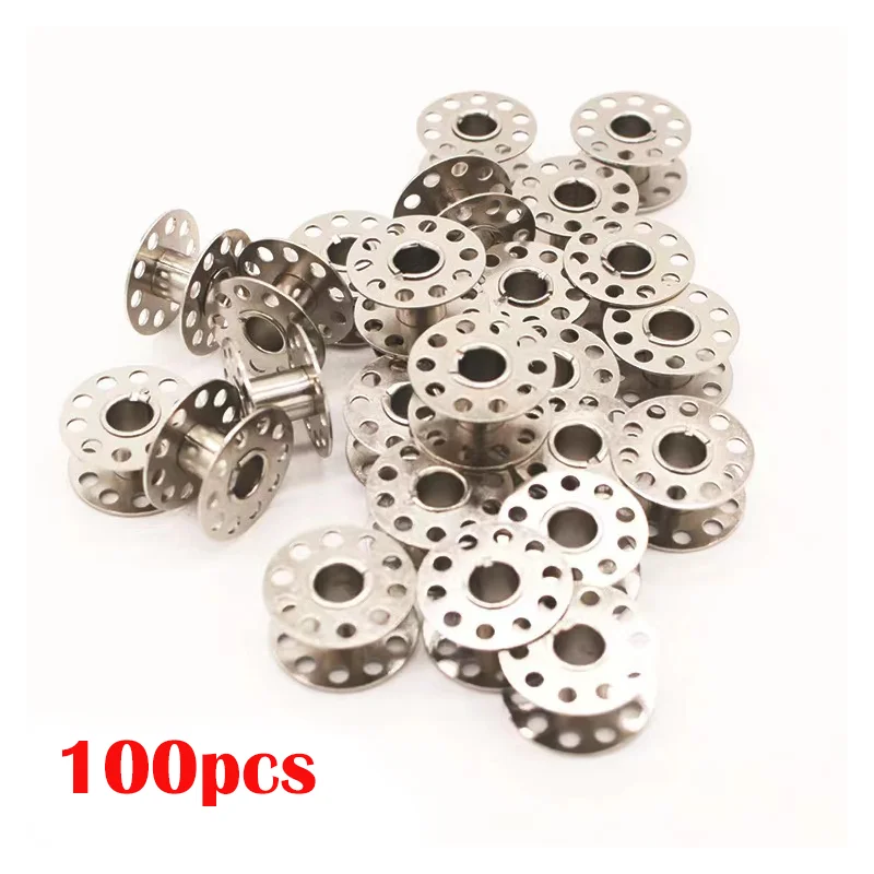 High Quality 10/20/50/100PCS Metal Bobbins Spool Sewing Craft Tool Stainless Steel Sewing Machine Bobbins Spool for