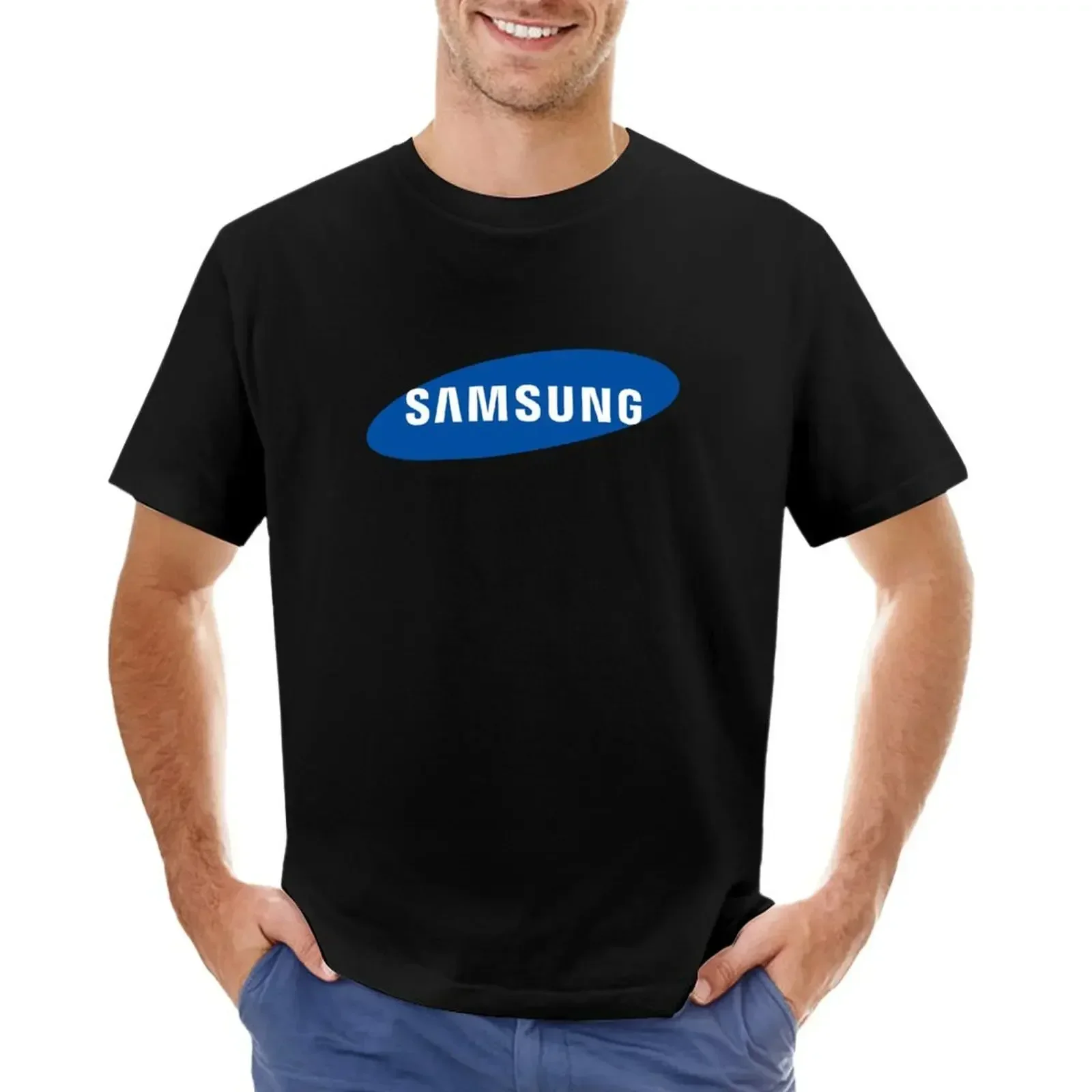 oversizeds  mens graphic pack Samsung T-shirt cute clothes new in tops & tees Short Sleeve heavyweight  Round Neck Sweatshirt