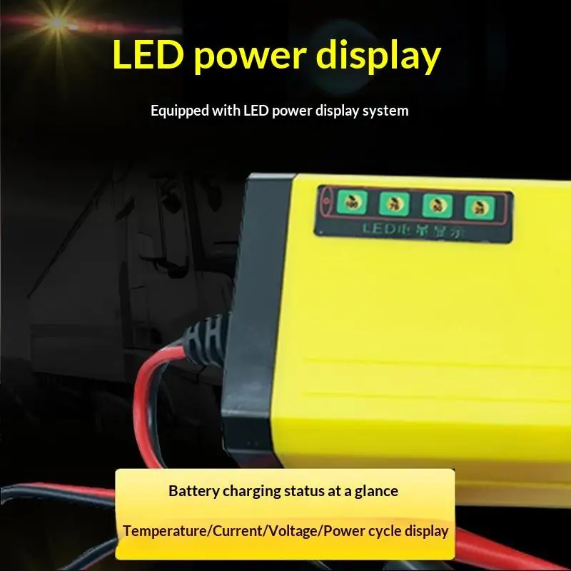Pulse Repair Car Battery Charger 12V 2A 220V Input Automatic Safety Charger for Car SUV Motorcycle Battery Repair and Maintain