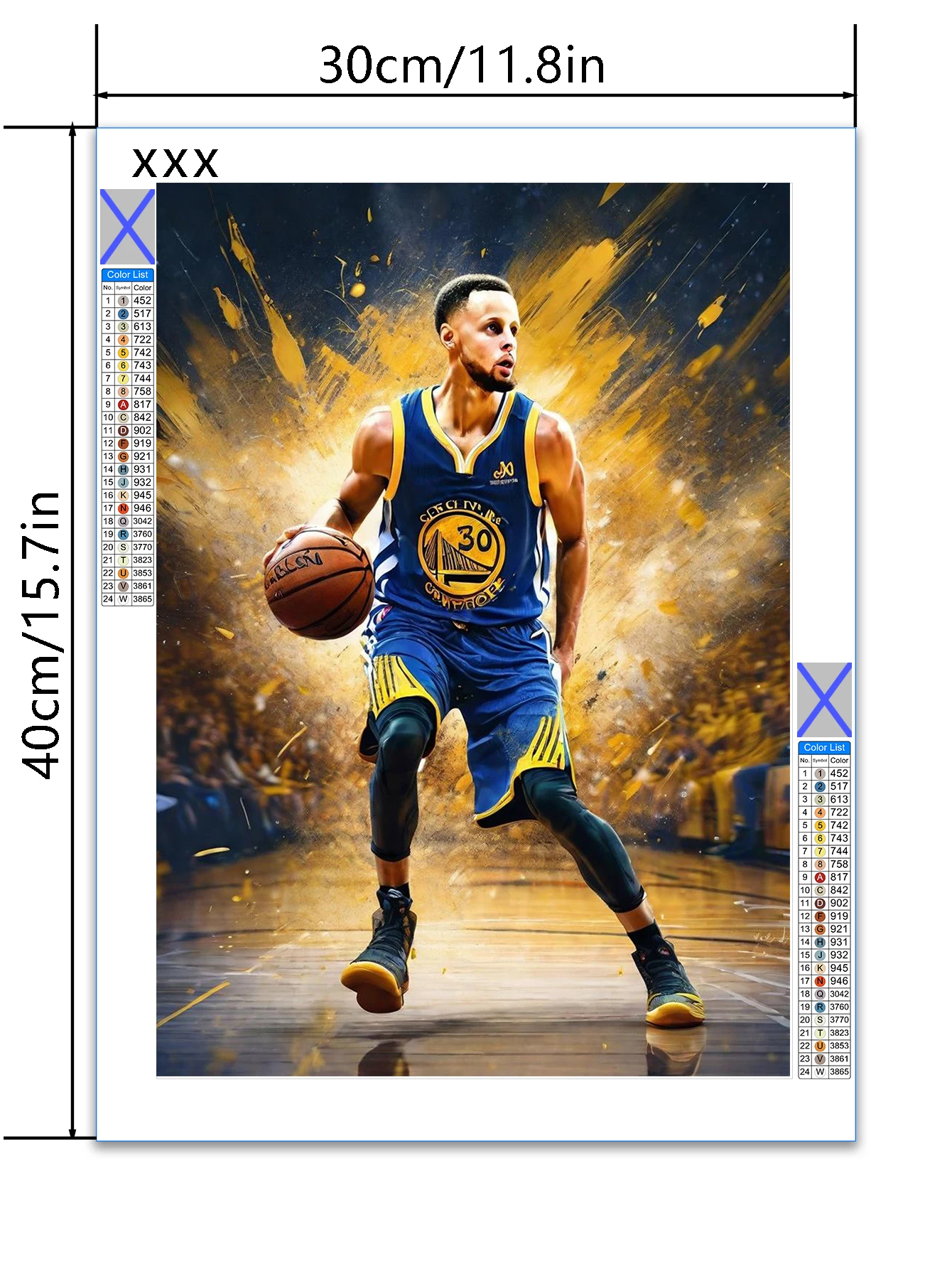 1 piece  Steph Curry DIY diamond painting, DIY diamond painting set accessories, suitable for home living