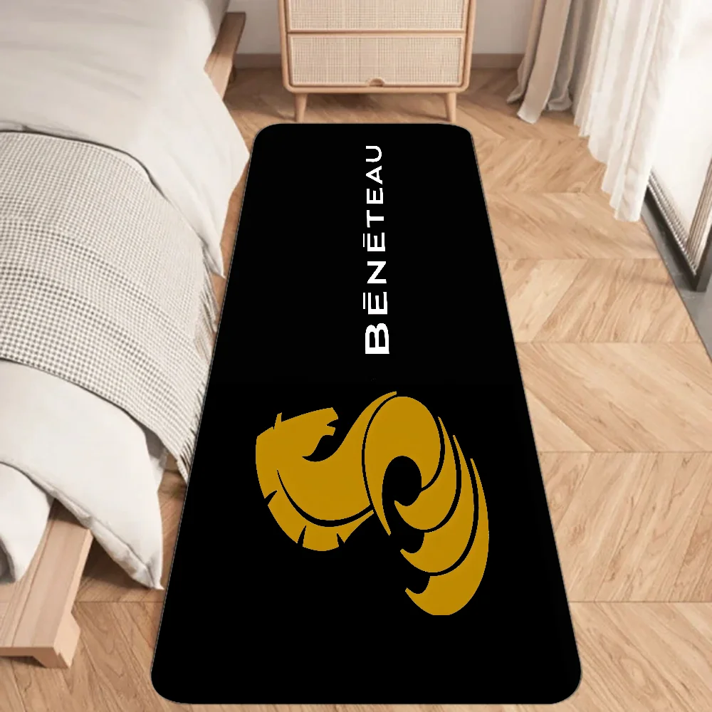 B-Beneteau Yachts Floor Mat Graphic Printed Flannel Doormats for Bathroom Kitchen Entrance Carpet Home Decor