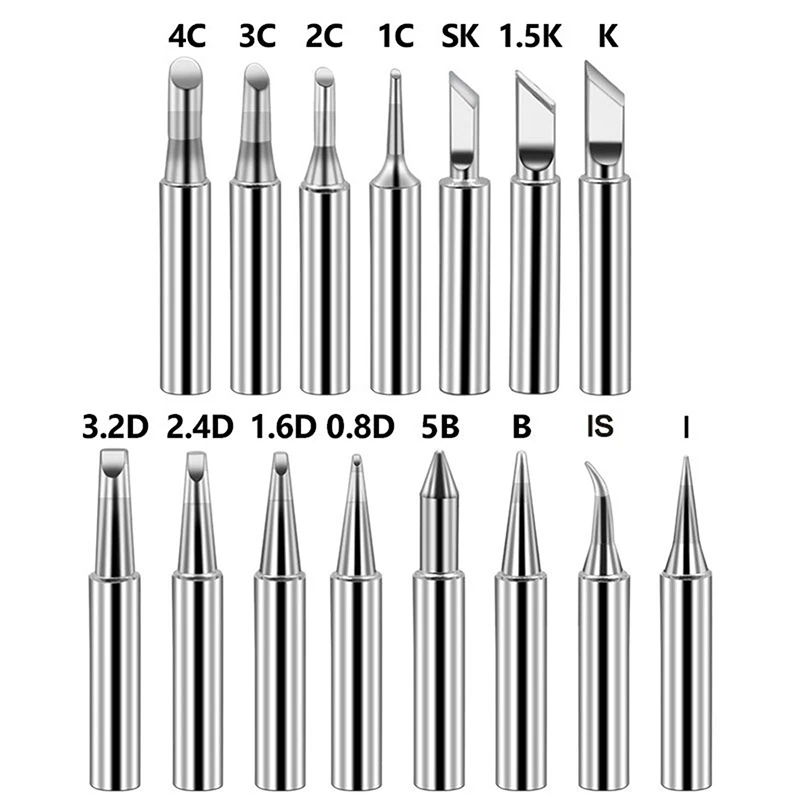 

10pcsElectric Soldering Iron Tips 900M T-SK/T-I/T-0.8D/T-1C/ Tip Soldering BGA Welding Tips Lead Free Solder Iron Station Tool