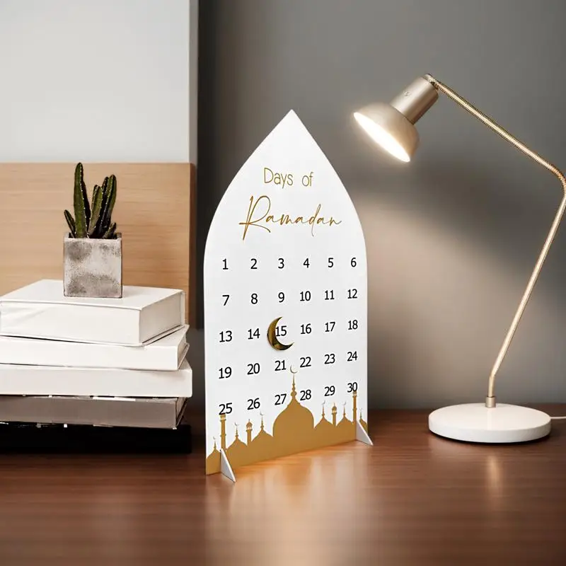 Ramadan Advent Countdown Calendar Eid Advent Calendars 2025 Acrylic Desktop Eid Calendar Decor 30 Days Countdown Calendar