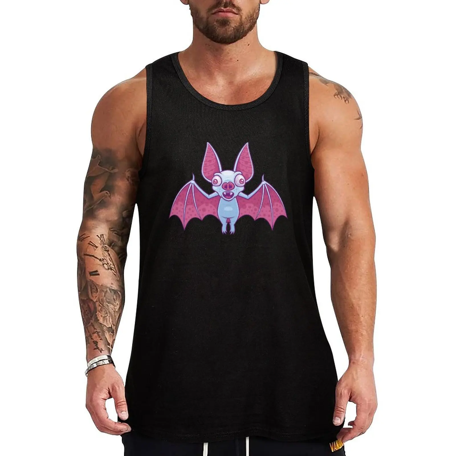 

Albino Vampire Bat Tank Top Gym man Men's gym clothing Body man T-shirt for fitness
