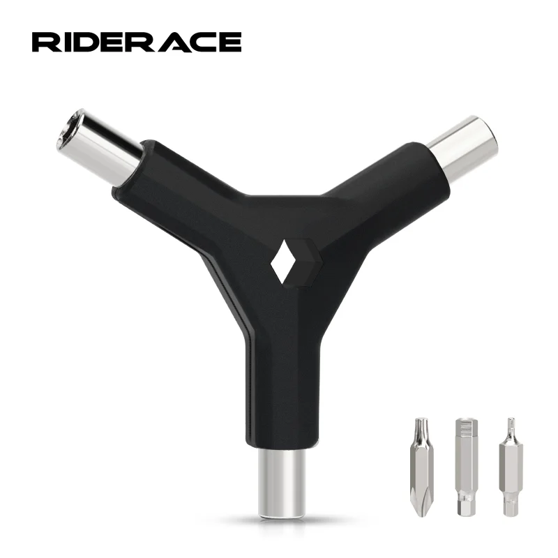 RIDERACE 6 in 1 Y Wrench Set Interchangeable Bits 3 Way Allen Hex T25 PH2 Screwdriver For Bicycle Repair Tool Bike Multitool Kit