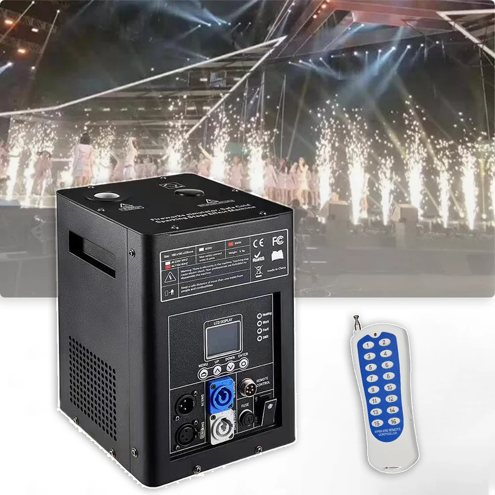 

Yuer 600W Electronic Fireworks Cold Spark Machine Bar DJ Wedding Dmx512 Sparkular Fountain Decoration Party Stage Effect Perform