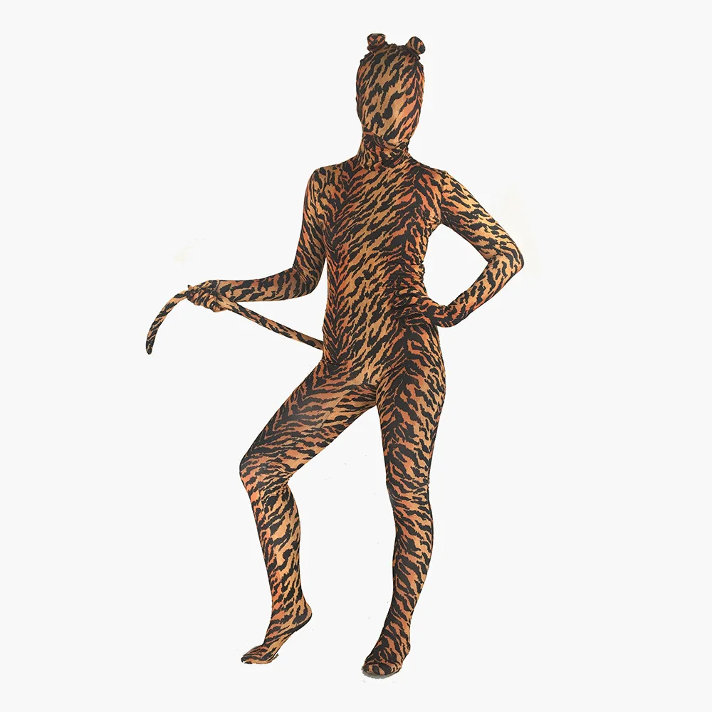 

2026 New eBay Leica Tiger Animal Role-playing Performance Costume Halloween High-waisted Seven/nine-length Pants Suit