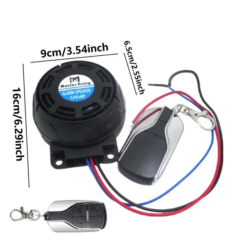 Alarm sepeda motor Anti Maling, aksesori sepeda motor Remote Control Anti air Warner untuk kendaraan Alarm Universal 12V