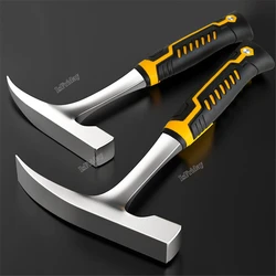 Mini Claw Hammer Professional Geological Hammer Multifunctional Tool Pointed Tip Rubber Handle Grip Carpenter Hammer