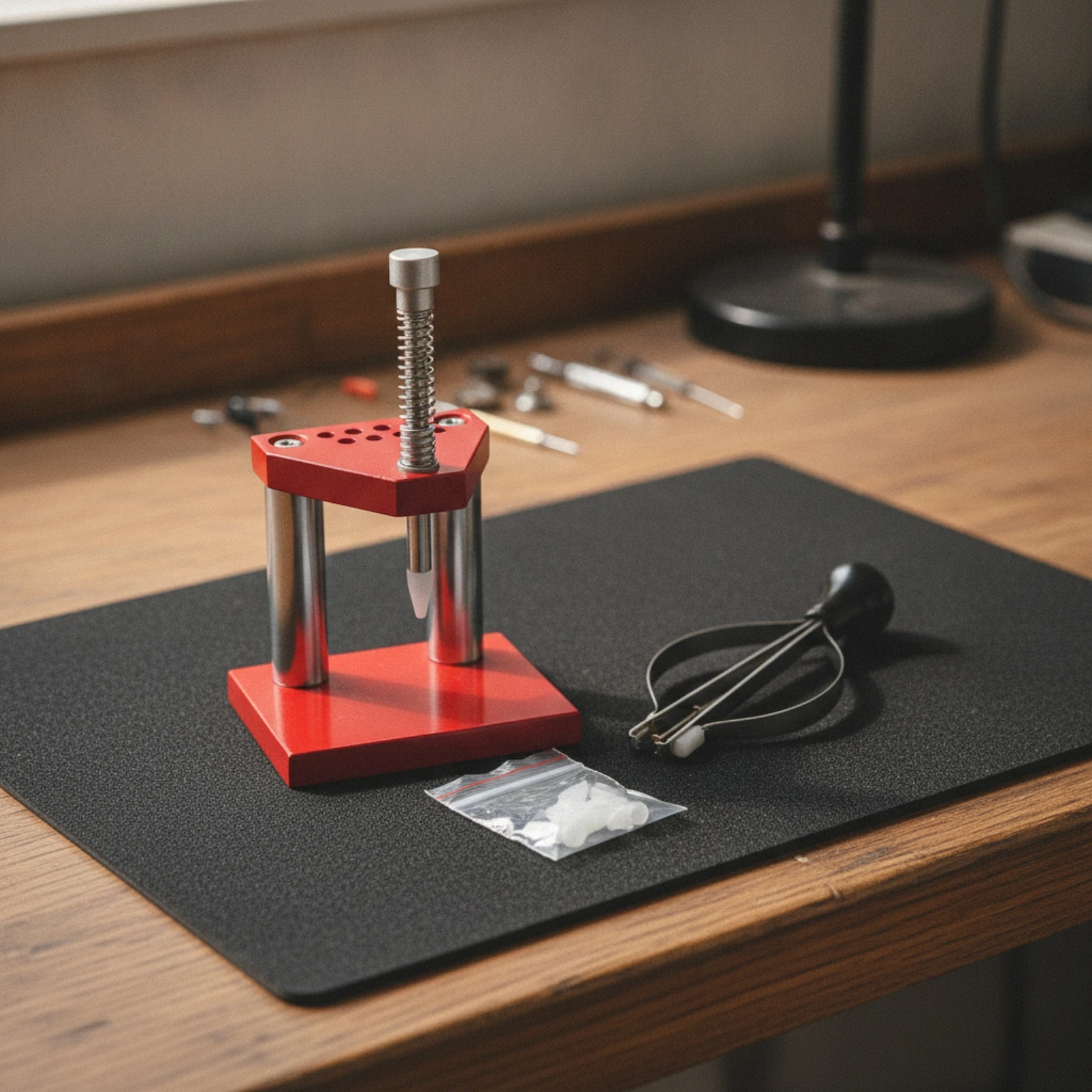 Watch Hand Pressing Tool with Plastic Heads Accurate Watch Hand Press Interchangeable Accurate for Watchmakers