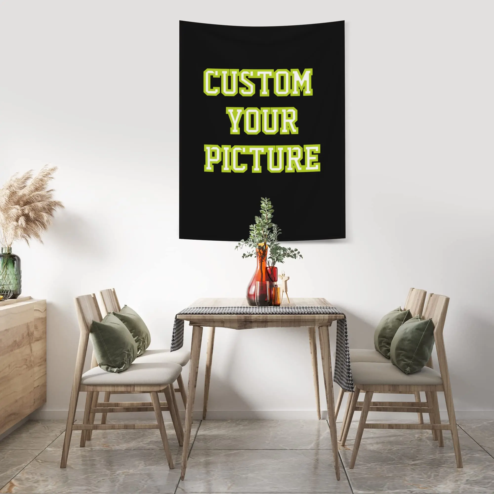 Custom Tapestry Personalized Photo Tapestry Wall Hanging for Bedroom, Living Room & Dorm Decor, Modern Home Wall Art
