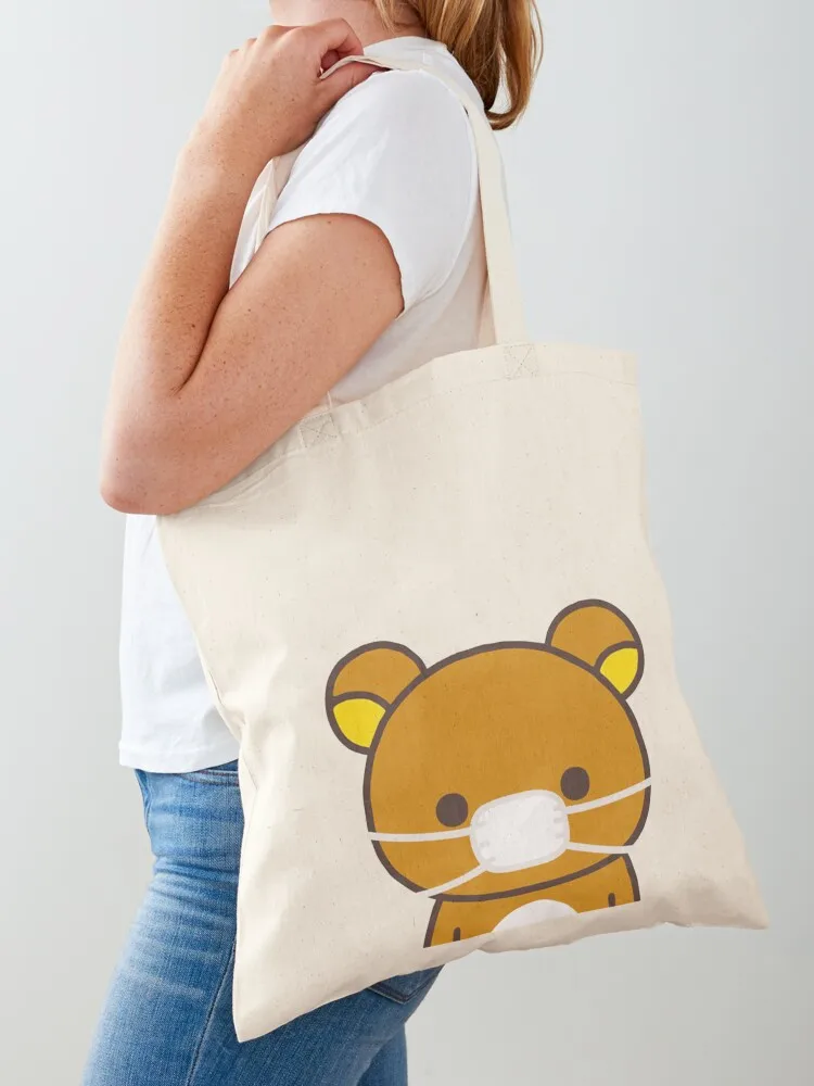 

Rilakkuma wearing a mask Tote Bag shoping bag Women's shopper Cloth bags Big bag