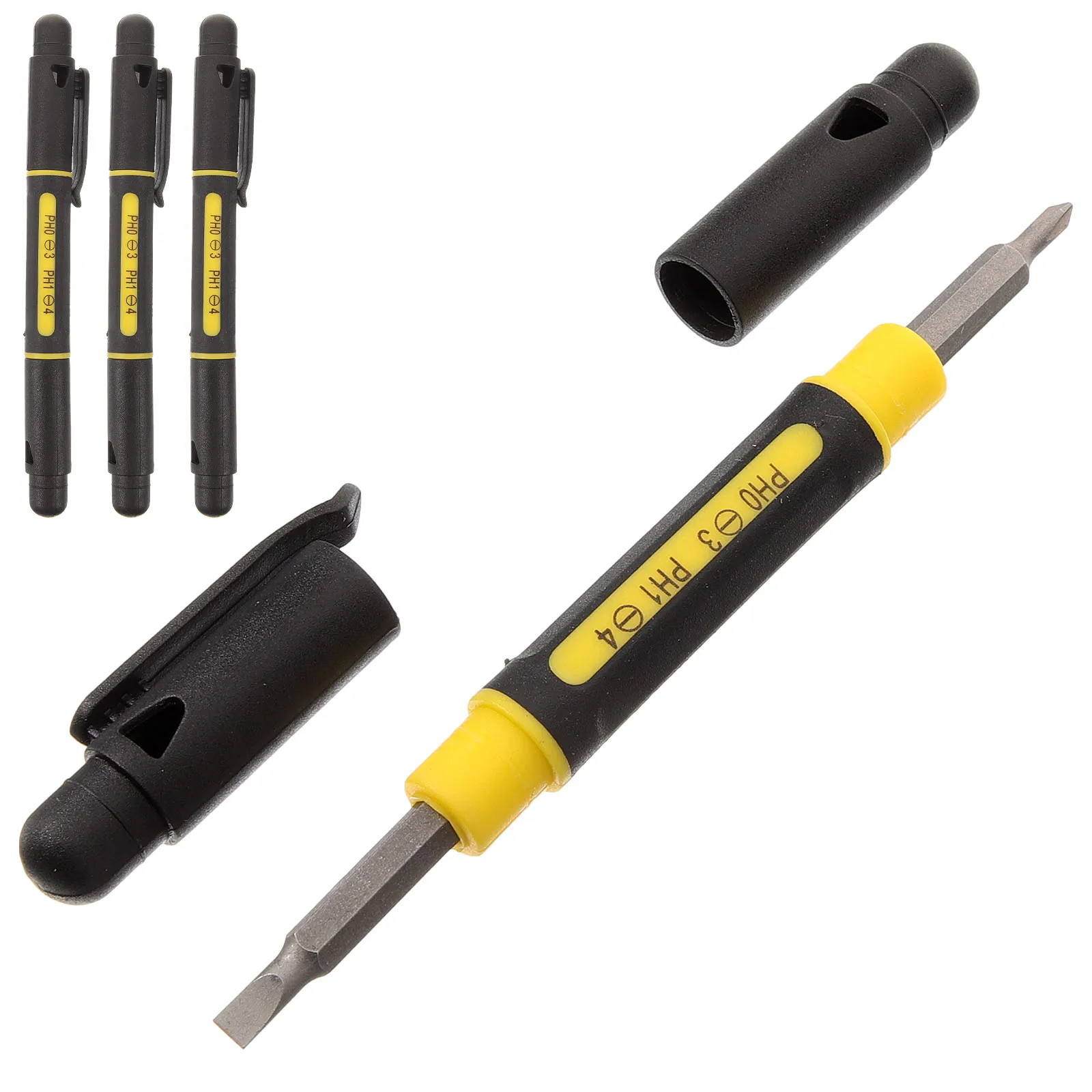

4 set 4 In 1 Pocket Set Double Ended Precision Screwdriver Durable Non-Slip Surface Portable Hand Tool For Home