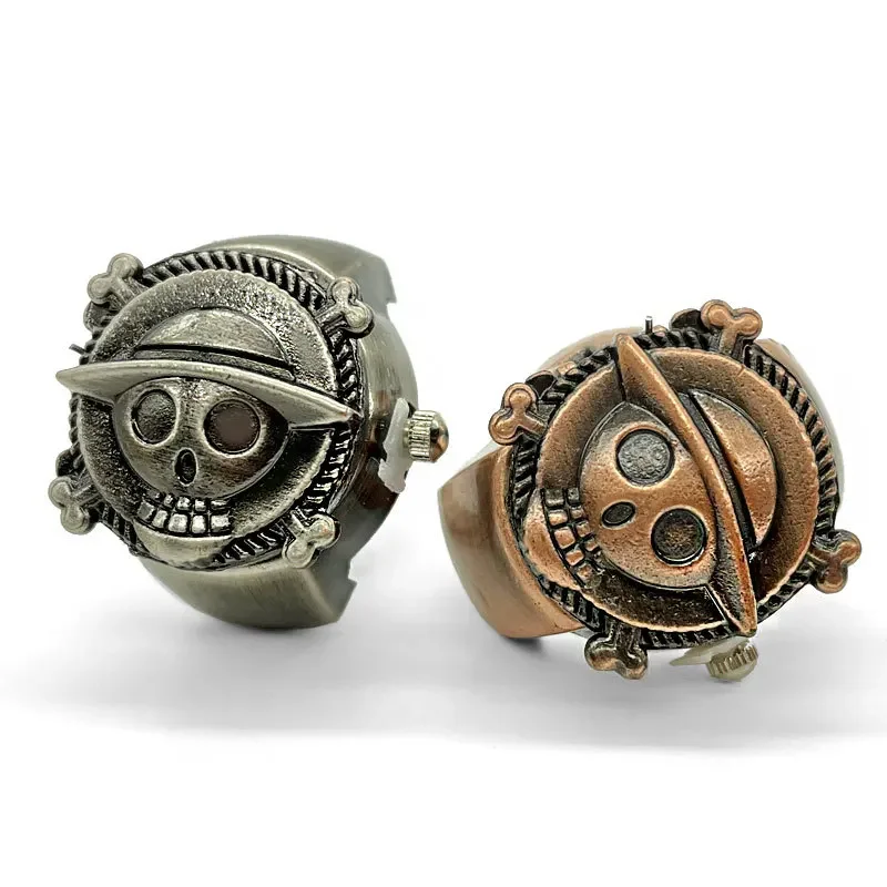 قطعة واحدة فنجر ساعة كارتون خمر الشرير البسيطة حزام مطاط سبيكة الساعات زوجين خواتم مجوهرات ساعة كوارتز ساعة خواتم هدية #5