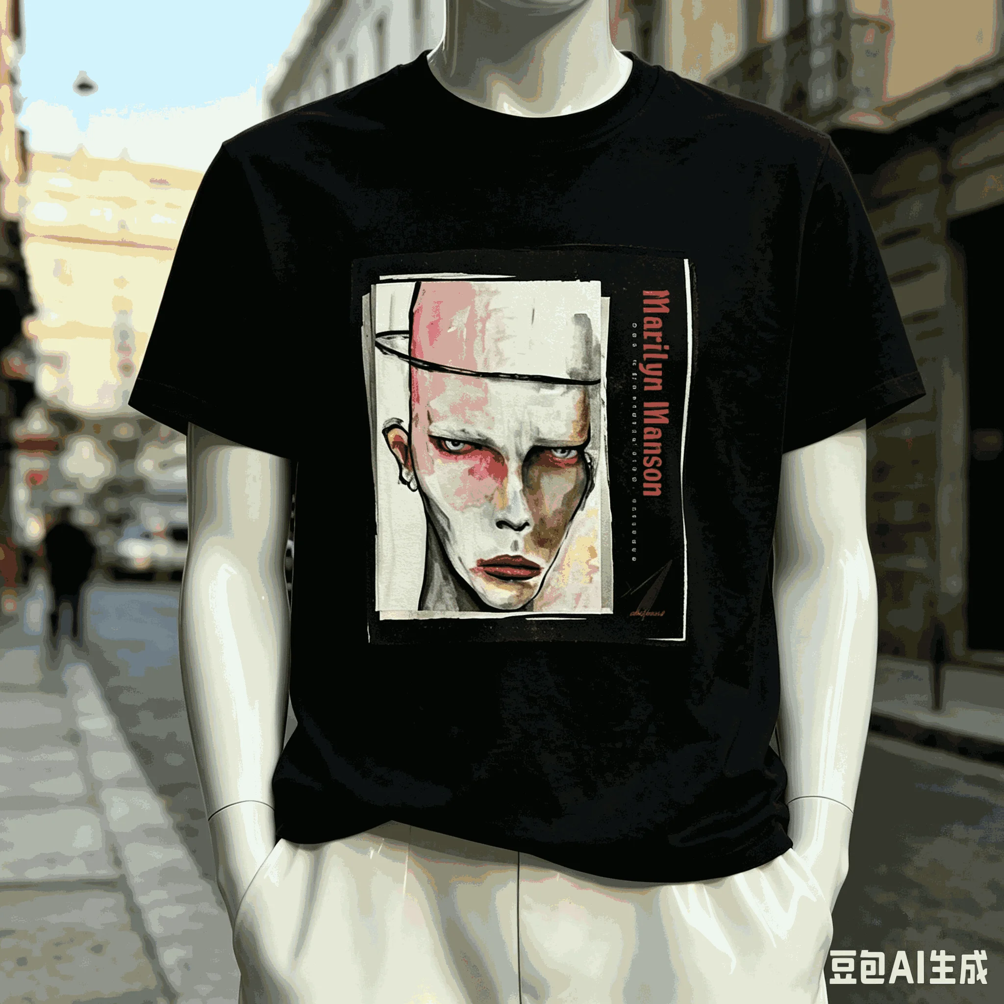 Marilyn Manson Unisex Fashion Street Casual Tee, Classic Loose Cutting Comfort Daily Wear Shirts, Stylish Unique Oversized soft