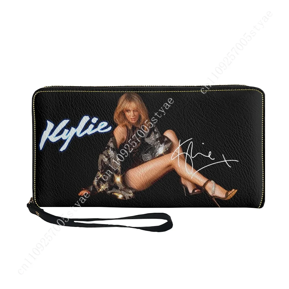 Kylie Minogue Custom Purse Mens Womens Teenagers Zipper Long Wallets Double Print  Portable Wallet Gift Bag