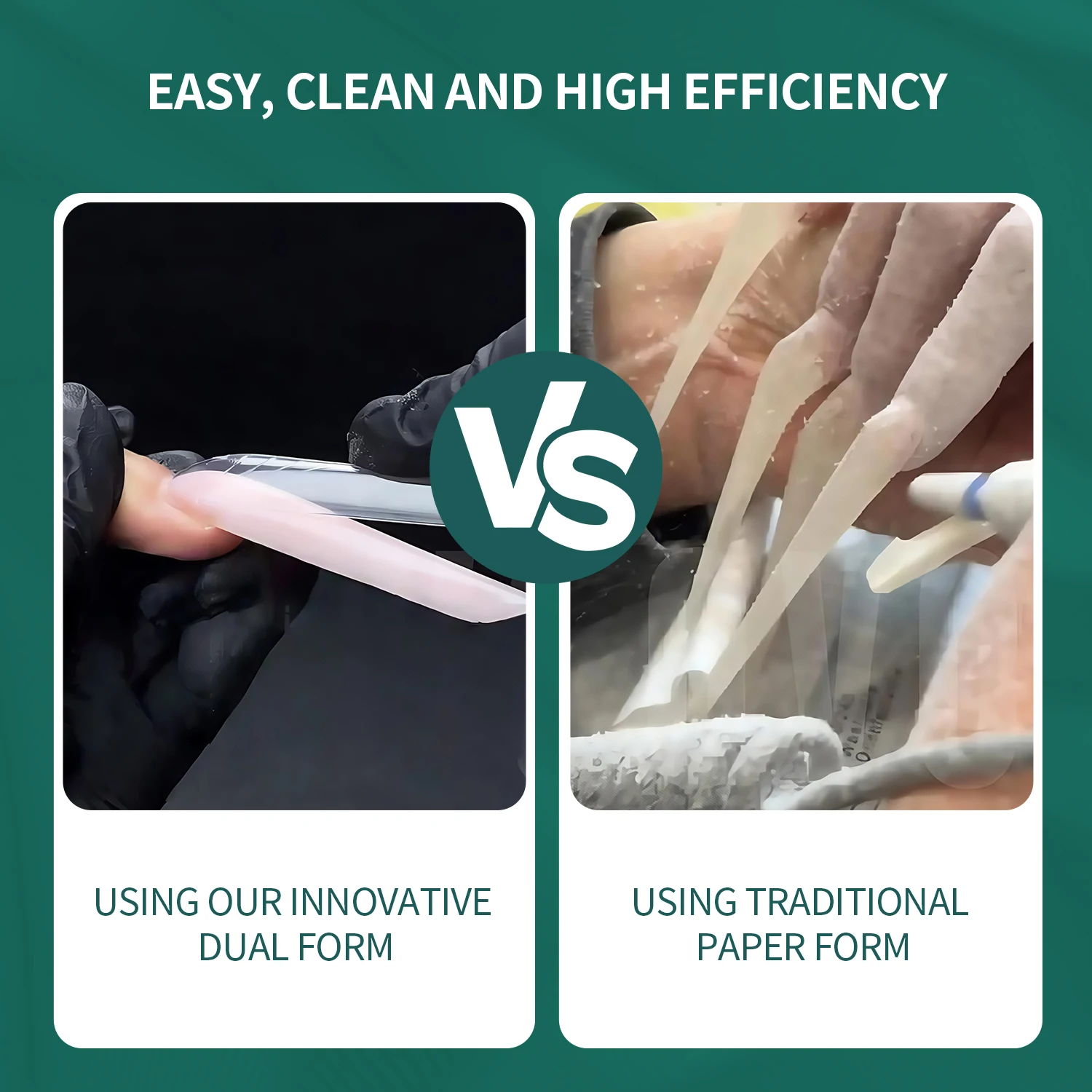 Nailpop أشكال مزدوجة 150 قطعة قوالب جل الأشعة فوق البنفسجية سريعة البناء قابلة لإعادة الاستخدام تغطية كاملة من الأكريليك أشكال تمديد علوية قوالب جل الأظافر البولي #3