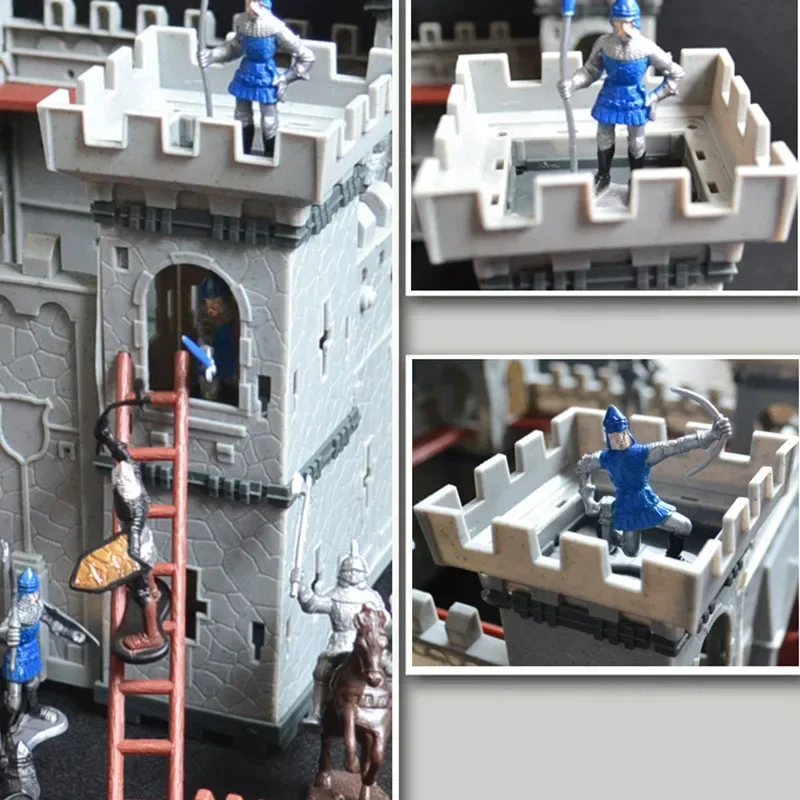 Model Toy Vintage Medieval Castle Retro Knights Game Soldiers Infantry Figures Accessory Playset History Decor