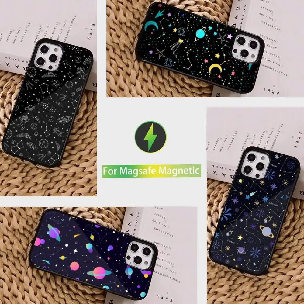 

Constellations Art Phone Case For iPhone 16,15,14,13,12,11,Pro,Max,Plus,Mini, Magsafe,Magnetic Wireless Charging Case